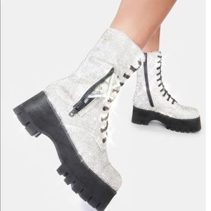 Dolls Kill Billionaire Bling Pocket Combat Boots